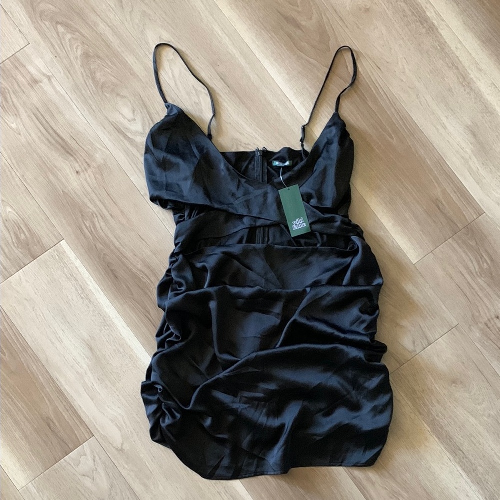 Wild Fable Black Satin Dress